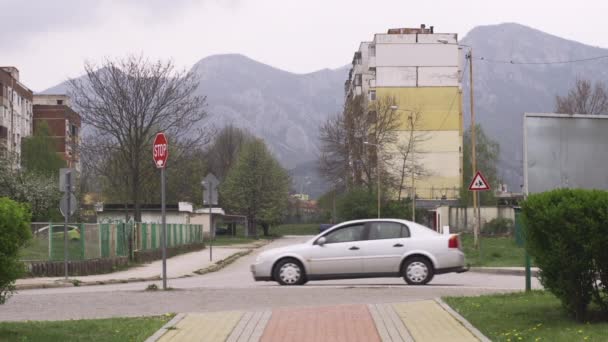 Quartiere Vecchi Brutalisti Condomini Bulgaria Post Comunista Europa Orientale — Video Stock