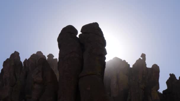 Pilares Rocha Vulcânica Nas Montanhas Arizona — Vídeo de Stock
