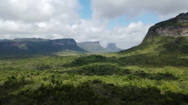 Epic Drone Záběr Chapada Diamantina National Park Krásný Letecký Pohled — Stock video