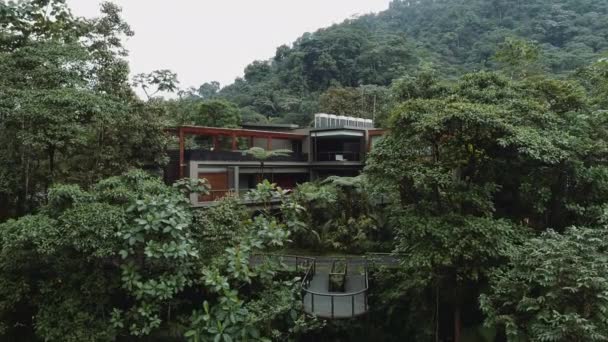 Mashpi Lodge Luxury Hotel Middle Jungles Ecuador Тропический Лес — стоковое видео