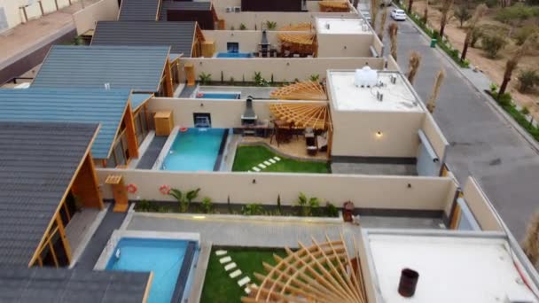 Voando Sobre Desenvolvimento Urbano Residencial Cidade Taif Vista Aérea Casas — Vídeo de Stock