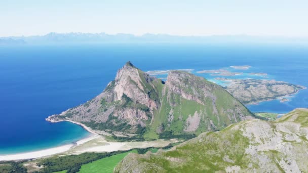 Pittoresca Veduta Della Cima Del Monte Smatindan Che Affaccia Sul — Video Stock