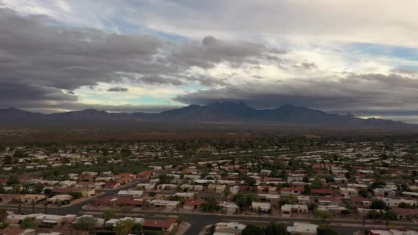 Green Valley Arizona Usa Sidled Drönare Flygning Över Staden Vid — Stockvideo