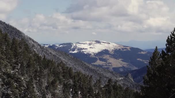 Time Lapse Красивий Пейзаж Гірськолижного Курорту Валтер Гіроні Каталонія Іспанія — стокове відео