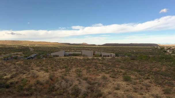 Центр Исполнительских Искусств Green Valley Arizona Aerial — стоковое видео