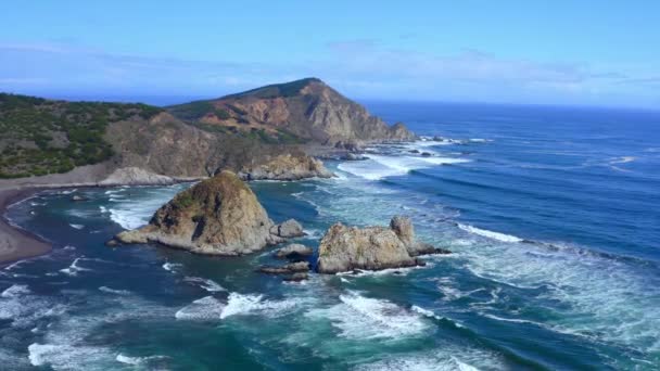 Topocalma Beach Sten Vinden Litueche Puertecillo Matanzas Vindsurfing Plats Surfing — Stockvideo