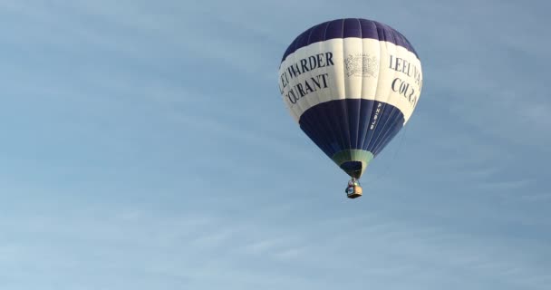 Hot Air Balloon Flying Blue Sky Coruche International Ballooning Festival — 비디오