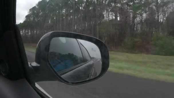 Conduire Long Une Autoroute Point Vue Passager Par Fenêtre Latérale — Video