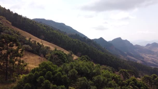 Paisaje Montaña Valle Sao Bento Sapucai Brasil Bosque Colinas — Vídeos de Stock