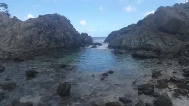 Bubbly Pool Auf Der Jost Van Dyke Insel Auf Den — Stockvideo