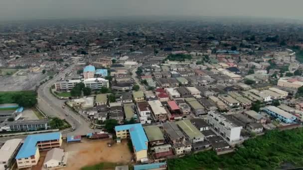 Зупиніть Вигляд Резиденцію Сурулере Комерційний Район Материковій Частині Лагосу Нігер — стокове відео