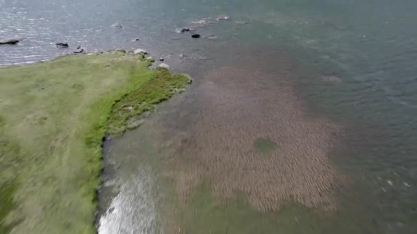 Cenital Plan Inverse Avec Drone Vidéo Vol Lac Verney Avec — Video