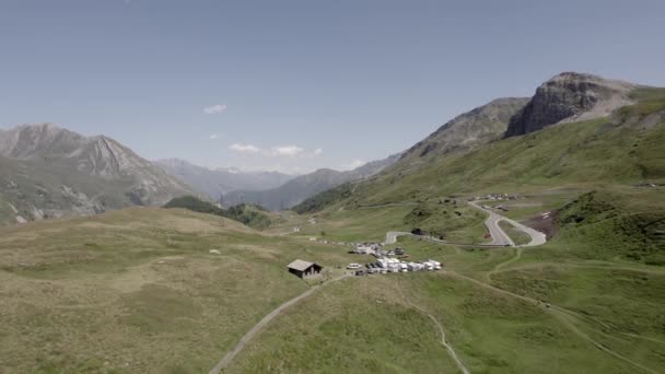 Samolot Widokiem Lotu Ptaka Dronem Wideo Latające Jezioro Verne Col — Wideo stockowe