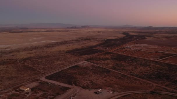 Arizona Landschaft Der Nähe Von Willcox Playa Bei Sonnenuntergang Drohne — Stockvideo