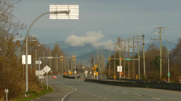 Highway Abbotsford Damaged Catastrophic Flooding Due Extreme Rainstorm British Columbia — Stock video