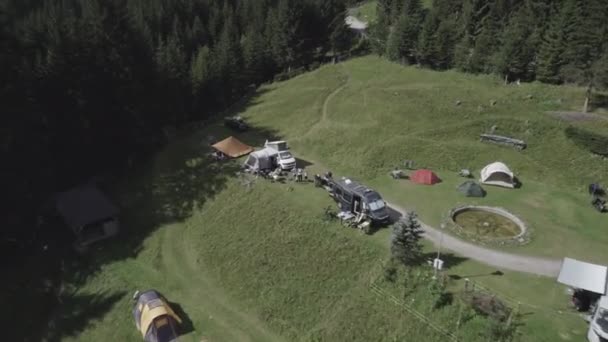Opis Wideo Drona Odwrotnej Płaszczyźnie Nad Przylądkiem Horyzontem Przełęczy Stelvio — Wideo stockowe