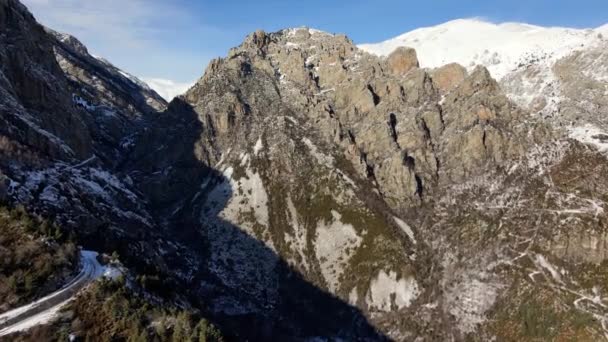 Zdjęcie Lotu Ptaka Góry Hiszpańskich Pirenejach — Wideo stockowe