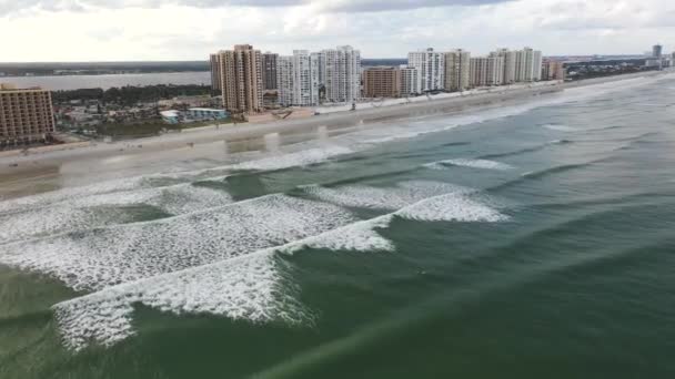 Flyover Com Drone Daytona Beach Flórida — Vídeo de Stock