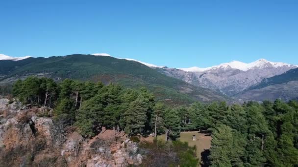 Dron Přeletěl Nad Lesy Pyrenejských Horách Katalánsku Španělsko — Stock video