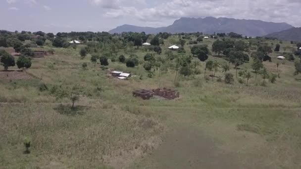 Hava Doğu Afrika Nın Kırsal Malavi Tepesinde Yeni Inşaatı — Stok video