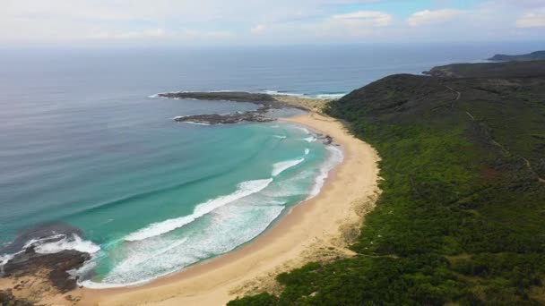 Atemberaubender Moonee Beach Der Abgelegenen Mittleren Nordküste Von New South — Stockvideo