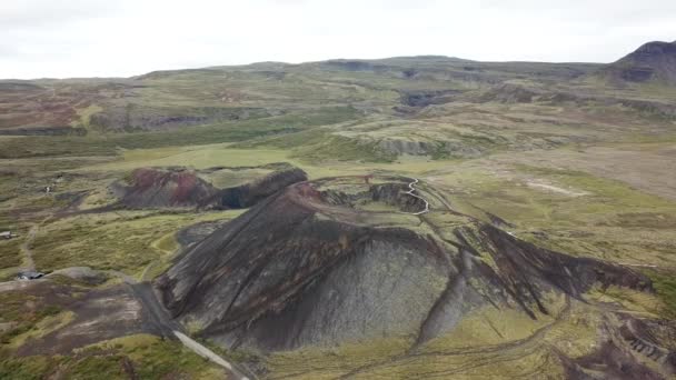 Cono Volcánico Remota Islandia — Vídeo de stock