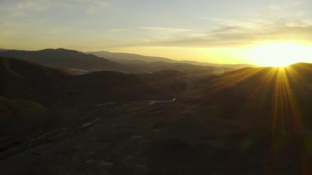 Rekaman Udara Yang Indah Dari Pegunungan Gurun Nevada Luar Reno — Stok Video