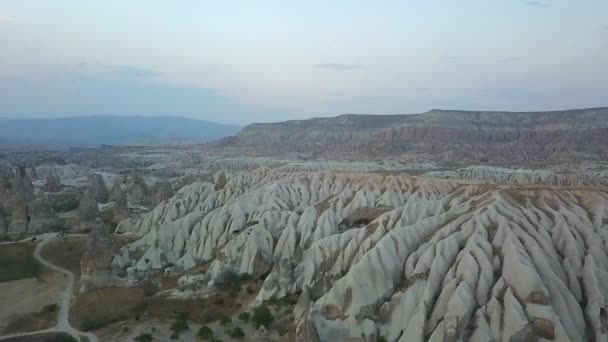 Milioni Anni Erosione Visibili Nel Cavalcavia Della Cappadocia — Video Stock