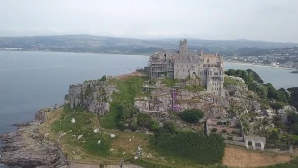 Medieval Michael Mount Penzance Undergoes Extensive Repairs — Stock Video