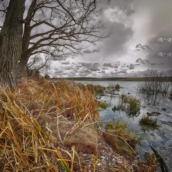 Cloudy weather over the lake