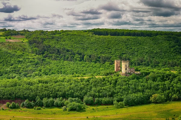 Bahar bakış Chervonohorod kalesi kalıntıları