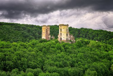 Bahar bakış Chervonohorod kalesi kalıntıları