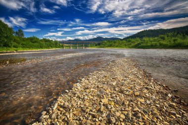 Dağ hızlı akan nehir dere su 