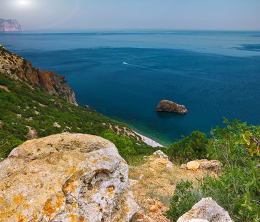 Cape Fiolent sahilde. Crimea