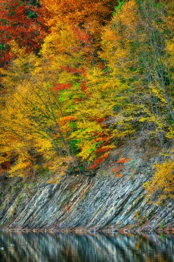 kristal berraklığında dağ gölü Güz