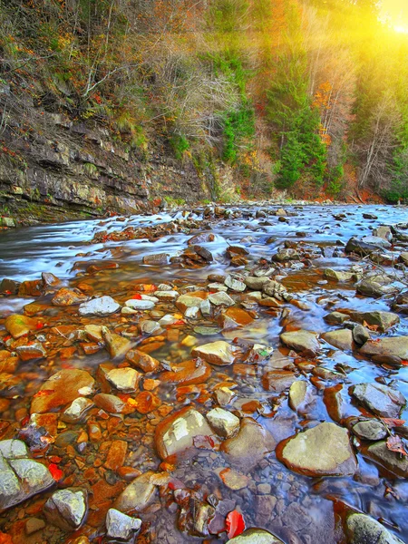 Sonbahar dağ Nehri — Stok fotoğraf