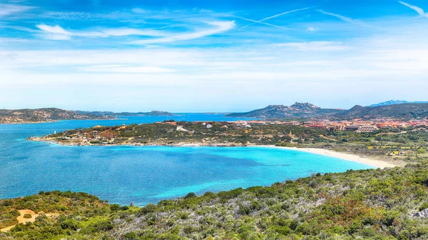 帕劳La Sciumara海滩的美丽景色 地中海的风景如画的海景 Olbia Tempio省 撒丁岛 意大利 — 图库照片