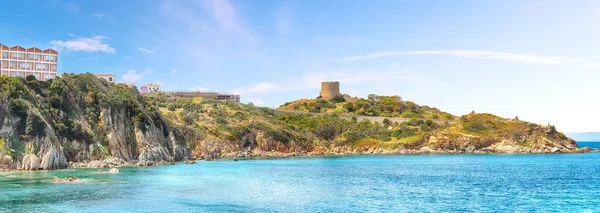 在圣特雷莎加卢拉的托尔 隆贡萨多的壮丽景色 地中海受欢迎的旅游胜地 Santa Teresa Gallura Province Sassari Sardinia Italy — 图库照片