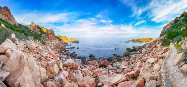 Nádherný Pohled Oblíbenou Destinaci Costa Paradiso Malebná Pevnina Středozemního Moře — Stock fotografie