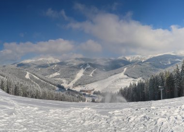 Panorama dağ yamacı