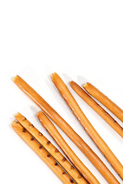 Isolated breadsticks on white — Stock Photo, Image