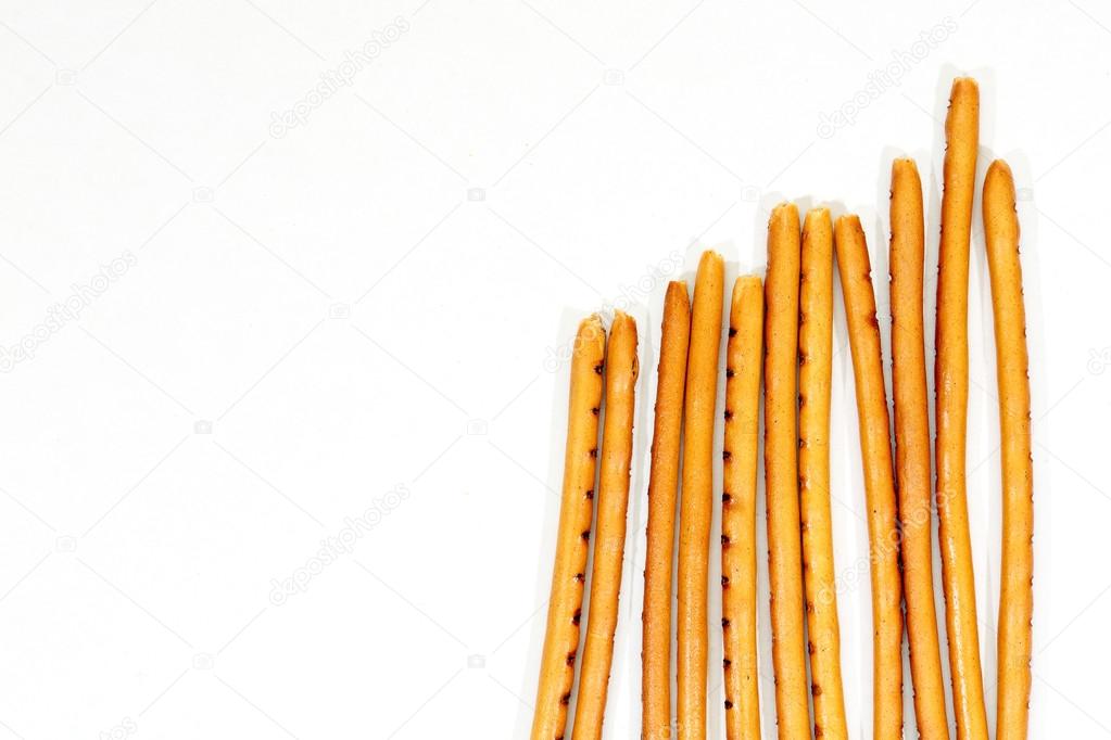 Breadsticks isolated on white