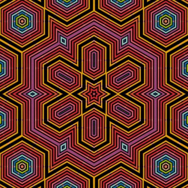 Kusursuz soyut motifler arkaplan tasarımı, kumaş, kapak fotoğrafı, web sitesi, mandala dekorasyonu, retro, vintage, trend, 3d illüstrasyon, barok