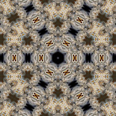 İllüzyon arka plan tasarımı. Mandala ve iç döşeme halı dekorasyonu için 3 boyutlu illüstrasyon. Tişört için yazdır