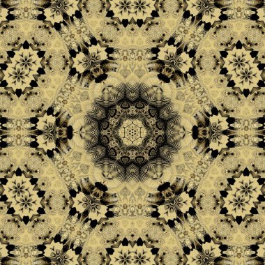 Arka plan için yeni çağdaş astroloji konsepti tasarımı, kumaş, kapak fotoğrafı, web sitesi, mandala dekorasyonu, retro, vintage, trend, 3d illüstrasyon, barok üzerindeki eşarp deseni