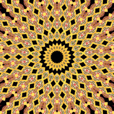 Döşeme ve tekstil basımı için lüks etnik model tasarımı. Seramik fayanslar, çarşaflar, kartlar, kapak, kumaş baskı için Art deco konsept tasarımı