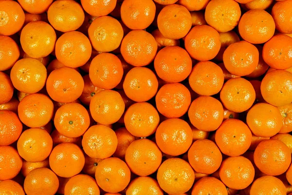 Antecedentes Muitas Peças Tangerinas Vista Aérea Fotografia Comida Estúdio Macro — Fotografia de Stock