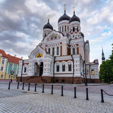Tallinn 'deki Alexander Nevsky Ortodoks Katedrali. Estonya.
