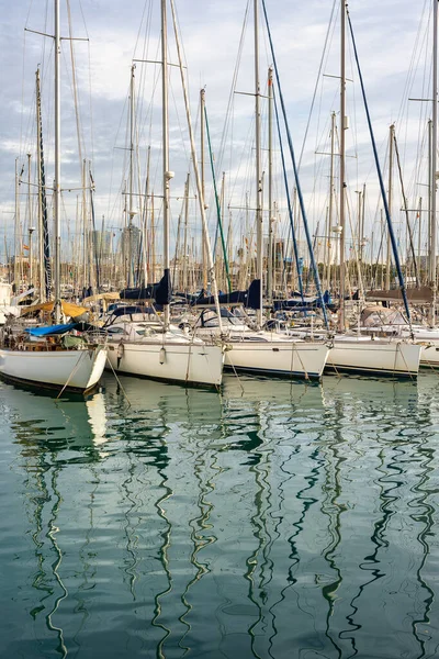 Sakin bir yaz günü, İspanya 'nın Barselona limanına yelkenli tekneleri yanaştı.