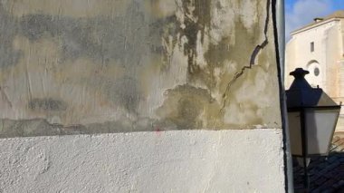 Madrid 'in Chinchon kasabasının üst kısmının panoramik manzarası